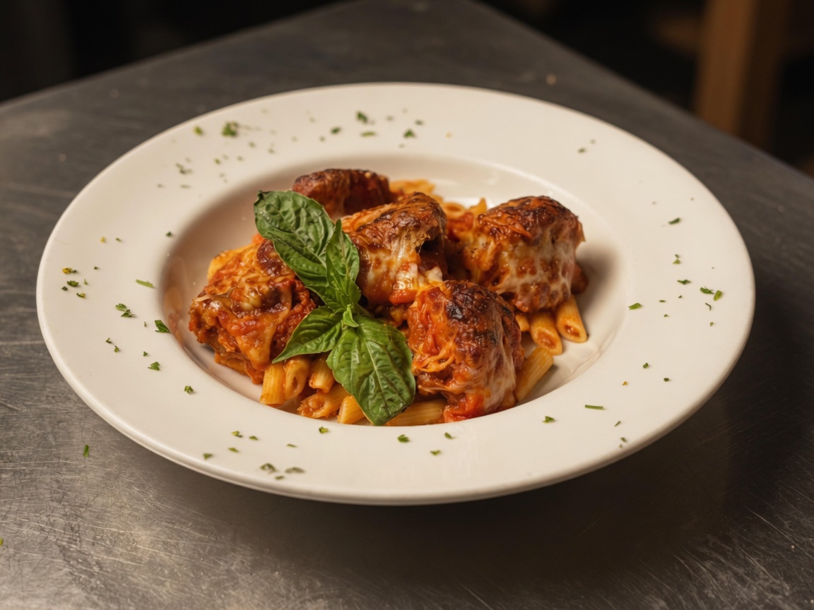 Spaghetti and meatballs prepared at Taste of Italy